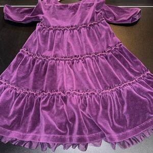 Purple Velvet Tiered Dress Hanna Andersson